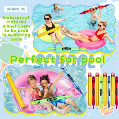 Imagem de Conjunto de balões infláveis de lápis de cera para festa de volta às aulas