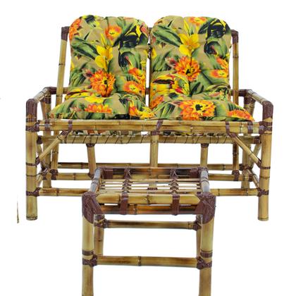 Imagem de Conjunto de Bambu com Namoradeira e Mesa de Centro, para área externa, sacada, edícula T13