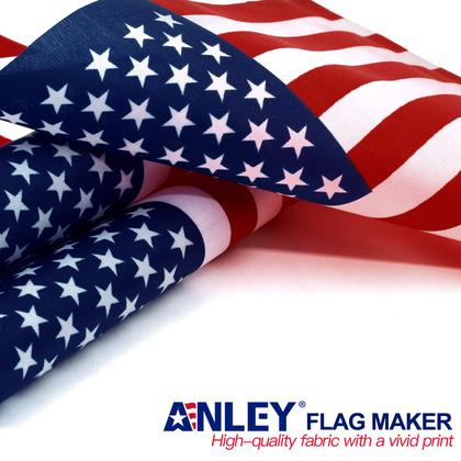 Imagem de Conjunto de bandeiras de mesa Anley USA Deluxe American com poste de 13 cm