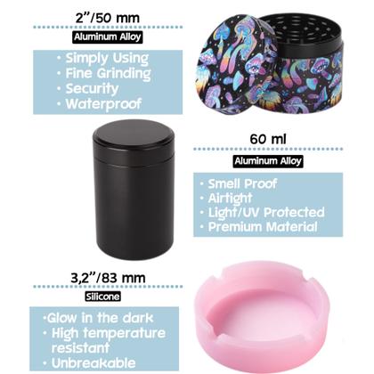 Imagem de Conjunto de bandejas Little Hippie Trippy Mushroom Alumínio Metal x13