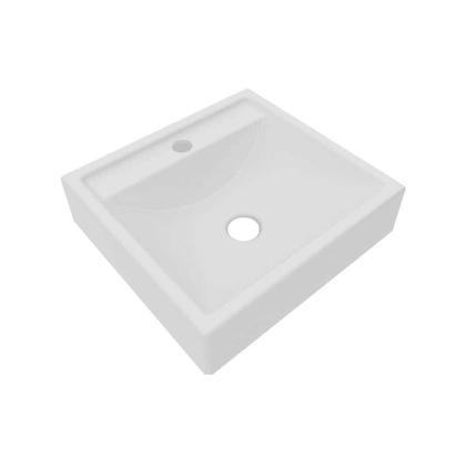 Imagem de Conjunto de Banheiro Balcão Suspenso BN3607 c/ Cuba Pia BN3600 60cm cor Mármore Branco - Tecno Mobili
