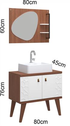 Imagem de Conjunto de Banheiro Berton Baden 0,80cm