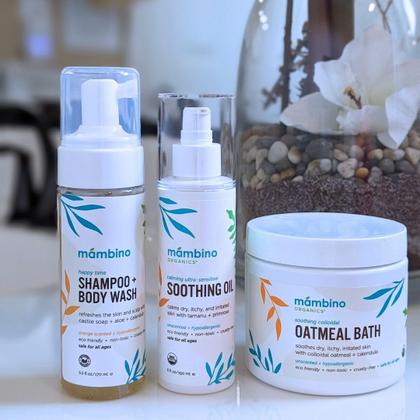 Imagem de Conjunto de banho Mambino Organics Soothing com aveia, 165 ml, pacote com 3