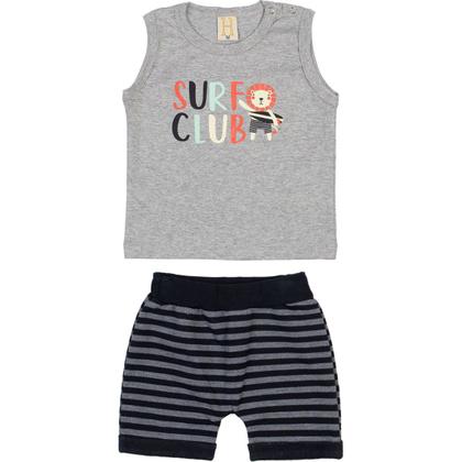 Imagem de Conjunto de Bebê Leão Cinza com Preto