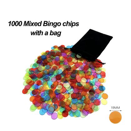 Imagem de Conjunto de bingo JUNWRROW Deluxe com 1000 fichas, 100 cartas e 75 bolas