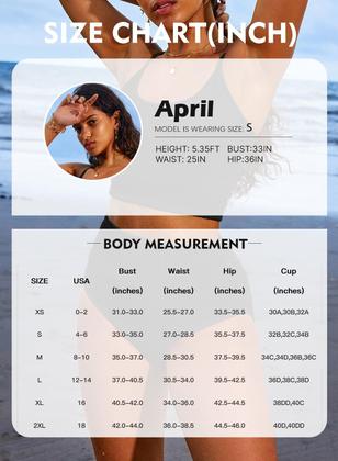 Imagem de Conjunto de biquíni Herseas, fofo e modesto, maiô feminino, preto, tamanho L