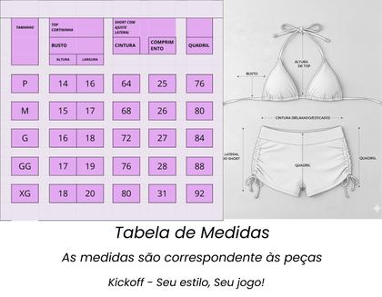 Imagem de Conjunto de Biquíni Hot Pant Short com Top Triângulo Ajustável Estampado