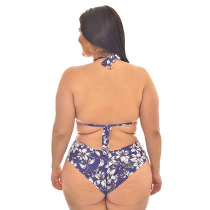 Imagem de Conjunto de Biquini Plus Size Cortininha Calcinha Fio