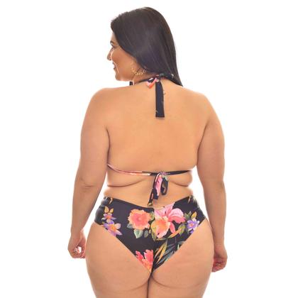 Imagem de Conjunto de Biquini Plus Size Cortininha Calcinha Fio