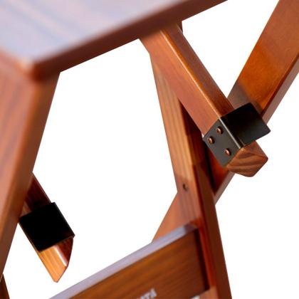 Imagem de Conjunto de Bistro com 3 Cadeiras Dobravel para Area de Lazer - Imbuia