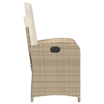 Imagem de Conjunto de bistrô vidaXL Beige Poly Rattan com almofadas, estrutura de aço