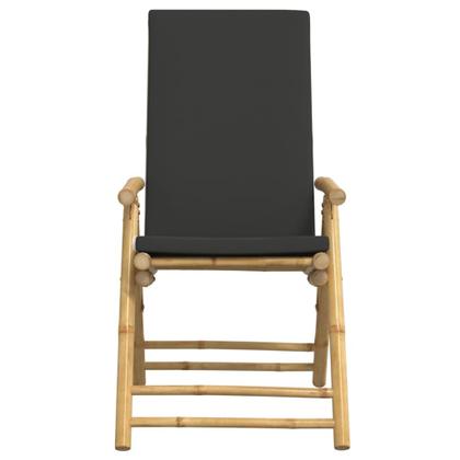 Imagem de Conjunto de bistrô vidaXL Folding Bamboo de 3 peças com mesa e 2 cadeiras