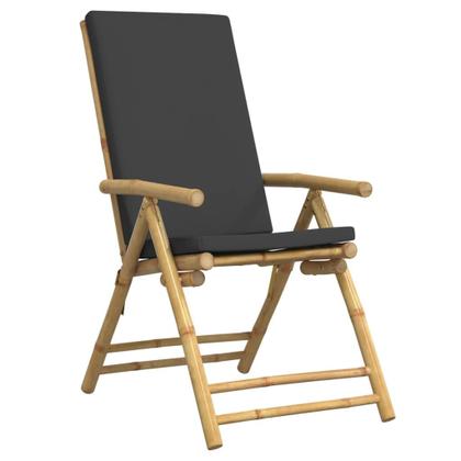 Imagem de Conjunto de bistrô vidaXL Folding Bamboo de 3 peças com mesa e 2 cadeiras