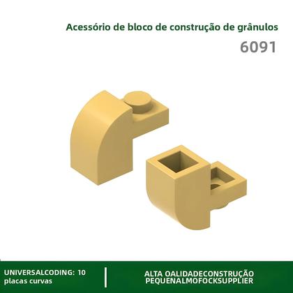 Imagem de Conjunto De Blocos De Construção Curvos Coloridos Com 163 Peças Compatível Com Blocos De Montar DIY
