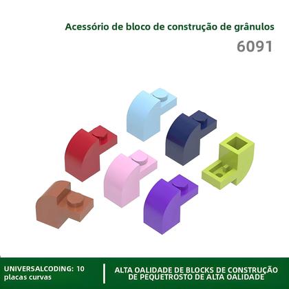 Imagem de Conjunto De Blocos De Construção Curvos Coloridos Com 163 Peças Compatível Com Blocos De Montar DIY