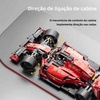 Imagem de Conjunto de Blocos de Construção de Carro de Corrida F1 RC - 1163 Peças - Modelo para Controle Remoto