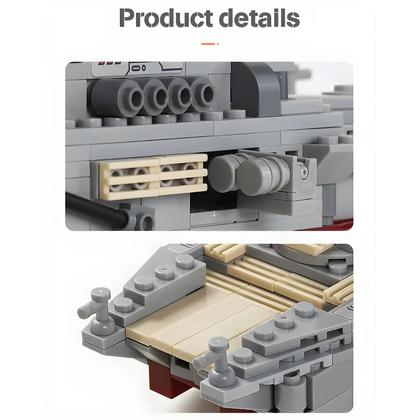 Imagem de Conjunto de Blocos de Construção de Modelo de Avião, Navio, Carro e Exército