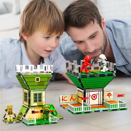 Imagem de Conjunto de blocos de construção Picasso Tiles PTQ02 com 102 unidades e 8 figuras