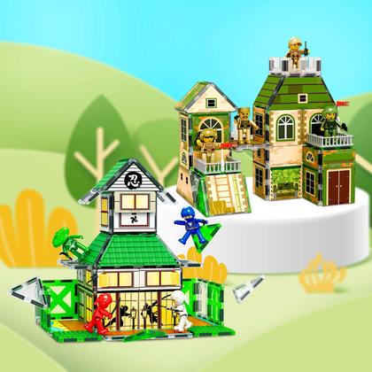 Imagem de Conjunto de blocos de construção Picasso Tiles PTQ02 com 102 unidades e 8 figuras