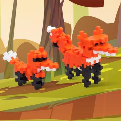 Imagem de Conjunto de blocos de construção PLUS PLUS PLUS, estatueta de animais 3D Fox Kids