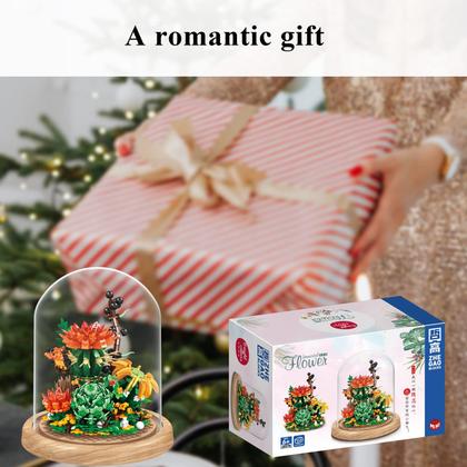 Imagem de Conjunto de blocos de construção QARULUS Flower Bouquet Botanical Collection