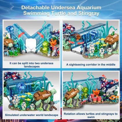 Imagem de Conjunto de blocos de construção QLT QIAOLETONG Aquarium com Lego Compat.