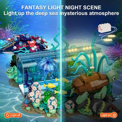 Imagem de Conjunto de blocos de construção QLT QIAOLETONG Aquarium com Lego Compat.