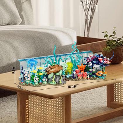 Imagem de Conjunto de blocos de construção QLT QIAOLETONG Aquarium com Lego Compat.