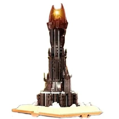 Imagem de Conjunto De Blocos De Montar Black Magic Tower 966PCS Com Luzes Modelo De Castelo Sombrio Brinquedos