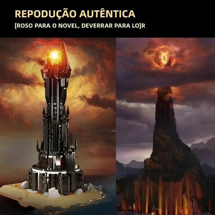 Imagem de Conjunto De Blocos De Montar Black Magic Tower 966PCS Com Luzes Modelo De Castelo Sombrio Brinquedos