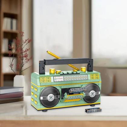 Imagem de Conjunto De Blocos De Montar Série Clássica Rádio Retrô 781 Peças Kit De Exibição De Toca-Discos