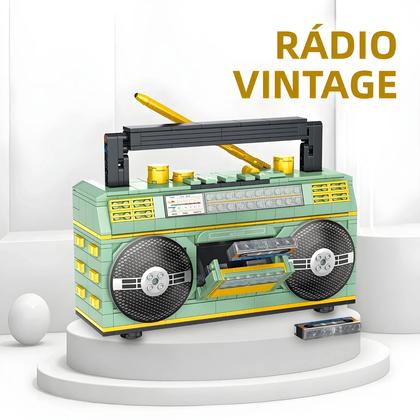 Imagem de Conjunto De Blocos De Montar Série Clássica Rádio Retrô 781 Peças Kit De Exibição De Toca-Discos
