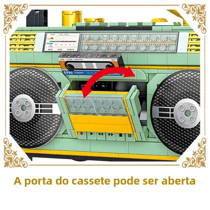 Imagem de Conjunto De Blocos De Montar Série Clássica Rádio Retrô 781 Peças Kit De Exibição De Toca-Discos
