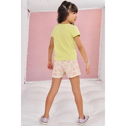 Imagem de Conjunto de Blusa Meia Malha e Shorts em Moletom Infanti