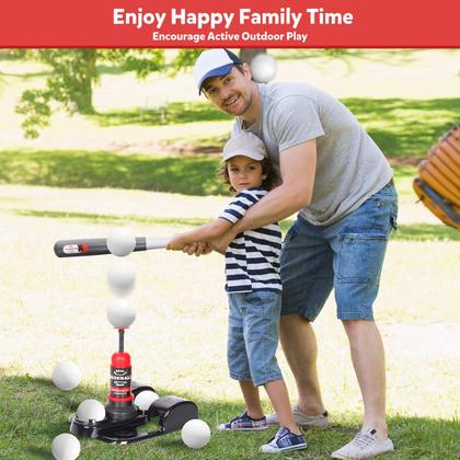 Imagem de Conjunto de bolas T KIZJORYA para crianças de 3 a 5 com 6 bolas de beisebol e máquina