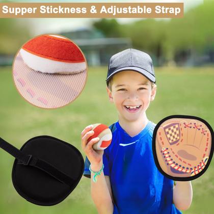 Imagem de Conjunto de bolas Toss and Catch Qrooper para crianças com luva de beisebol