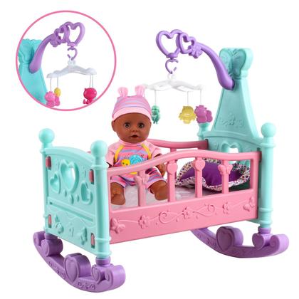 Imagem de Conjunto de bonecas DeAO Black com carrinho de bebê para berço, 21 unidades