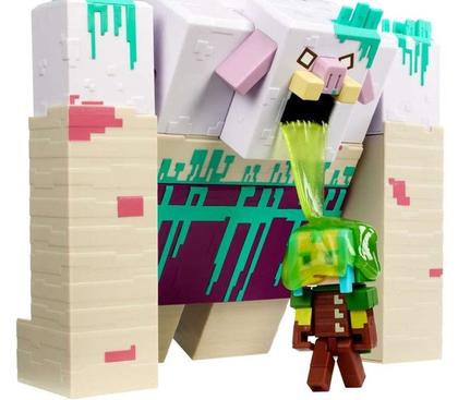 Imagem de Conjunto de Bonecos Articulados Minecraft Legends Ataque do Devorador Com Slime - Patrulheiro - Mattel HNC08
