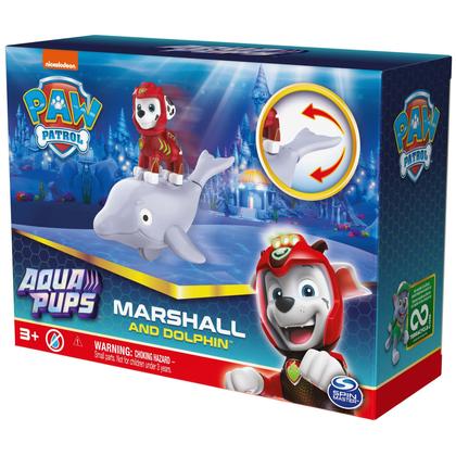 Imagem de Conjunto de bonecos de ação Paw Patrol Aqua Pups Marshall com golfinho