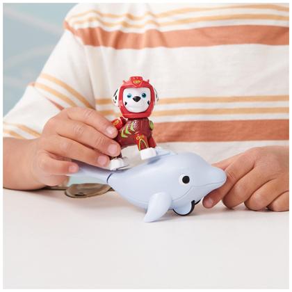 Imagem de Conjunto de bonecos de ação Paw Patrol Aqua Pups Marshall com golfinho
