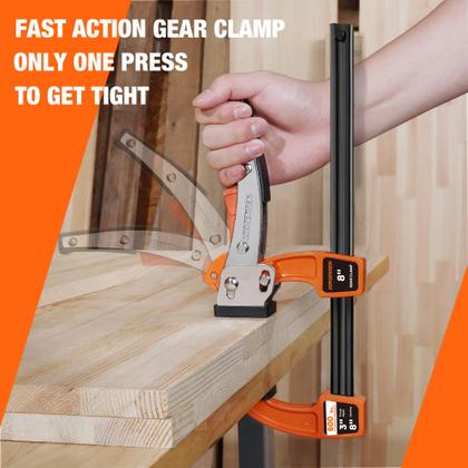 Imagem de Conjunto de braçadeiras de barra Jorgensen de 8 polegadas para marcenaria, 600 libras, pacote com 2