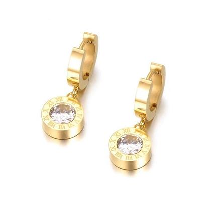 Imagem de Conjunto De Brincos, Colar, Pulseira E Anel De Aço Inoxidável Com Zircônia Cúbica Para Mulheres E