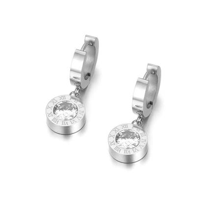 Imagem de Conjunto De Brincos, Colar, Pulseira E Anel De Aço Inoxidável Com Zircônia Cúbica Para Mulheres E