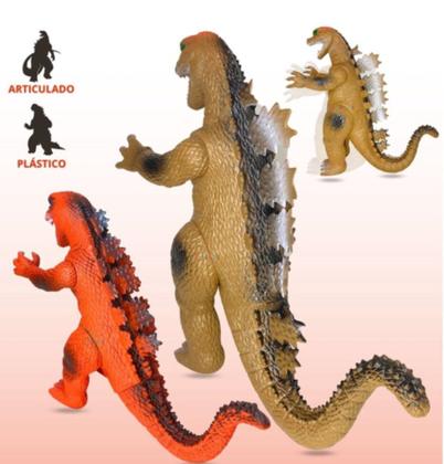 Imagem de Conjunto de Brinquedo Infantil Monstro Godzilla Kit com Dois Bonecos Articulados
