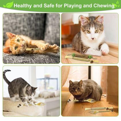Imagem de Conjunto de brinquedos Catnip Chew FOWSRHRG para gatos com Silvervine natural