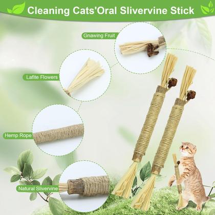 Imagem de Conjunto de brinquedos Catnip Chew FOWSRHRG para gatos com Silvervine natural