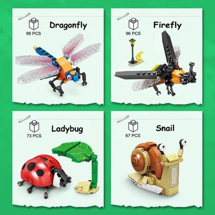 Imagem de Conjunto de brinquedos de construção KAZI Bugs Insect Collection Kids 8+ Years