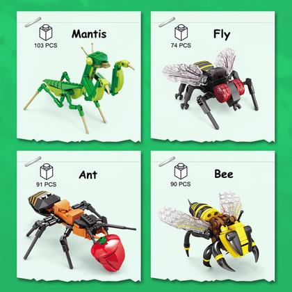 Imagem de Conjunto de brinquedos de construção KAZI Bugs Insect Collection Kids 8+ Years