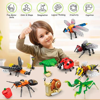 Imagem de Conjunto de brinquedos de construção KAZI Bugs Insect Collection Kids 8+ Years