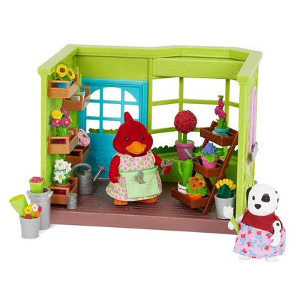 Imagem de Conjunto de brinquedos Dollhouse Li'l Woodzeez Li'l Petals Flower Shop 29 unidades